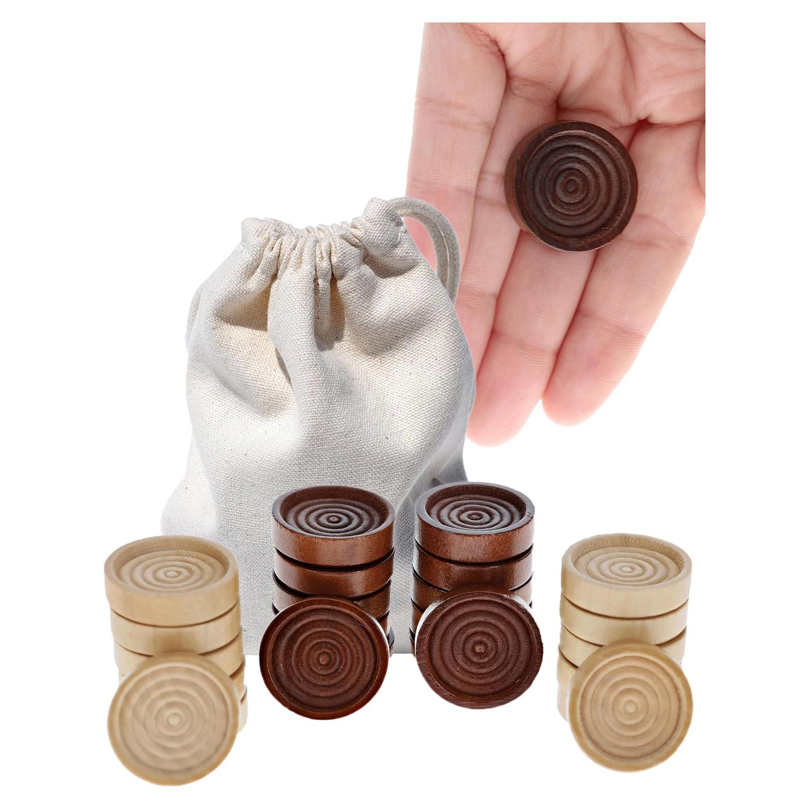 Piezas de Damas de Madera WE Games 2.69 cm - Juego de Reemplazo