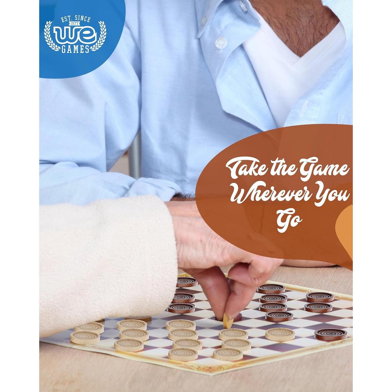 Piezas de Damas de Madera WE Games 2.69 cm - Juego de Reemplazo