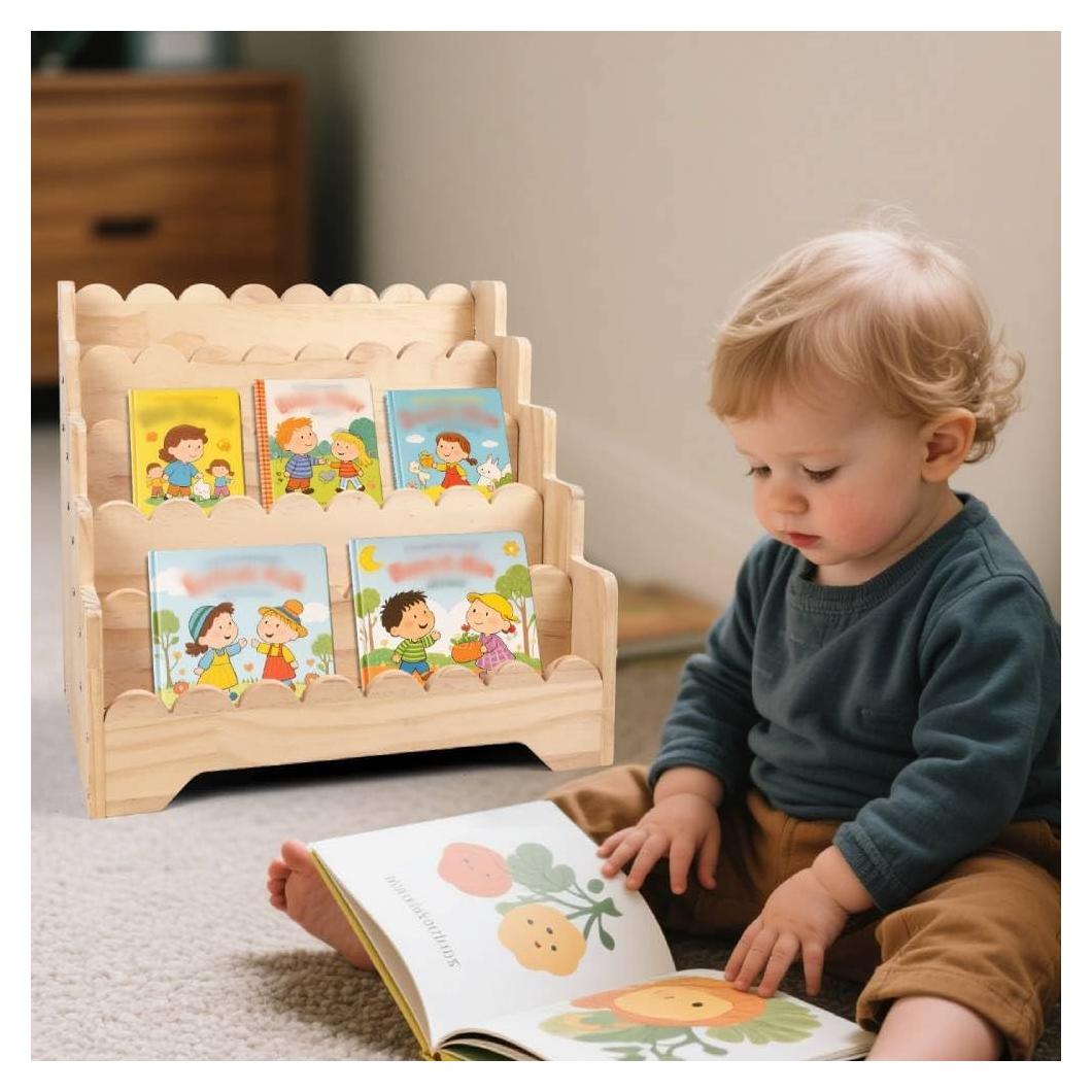 Estante de Libros Infantil ElasignShopo 5 Niveles Madera 42.9x29x39.9 cm