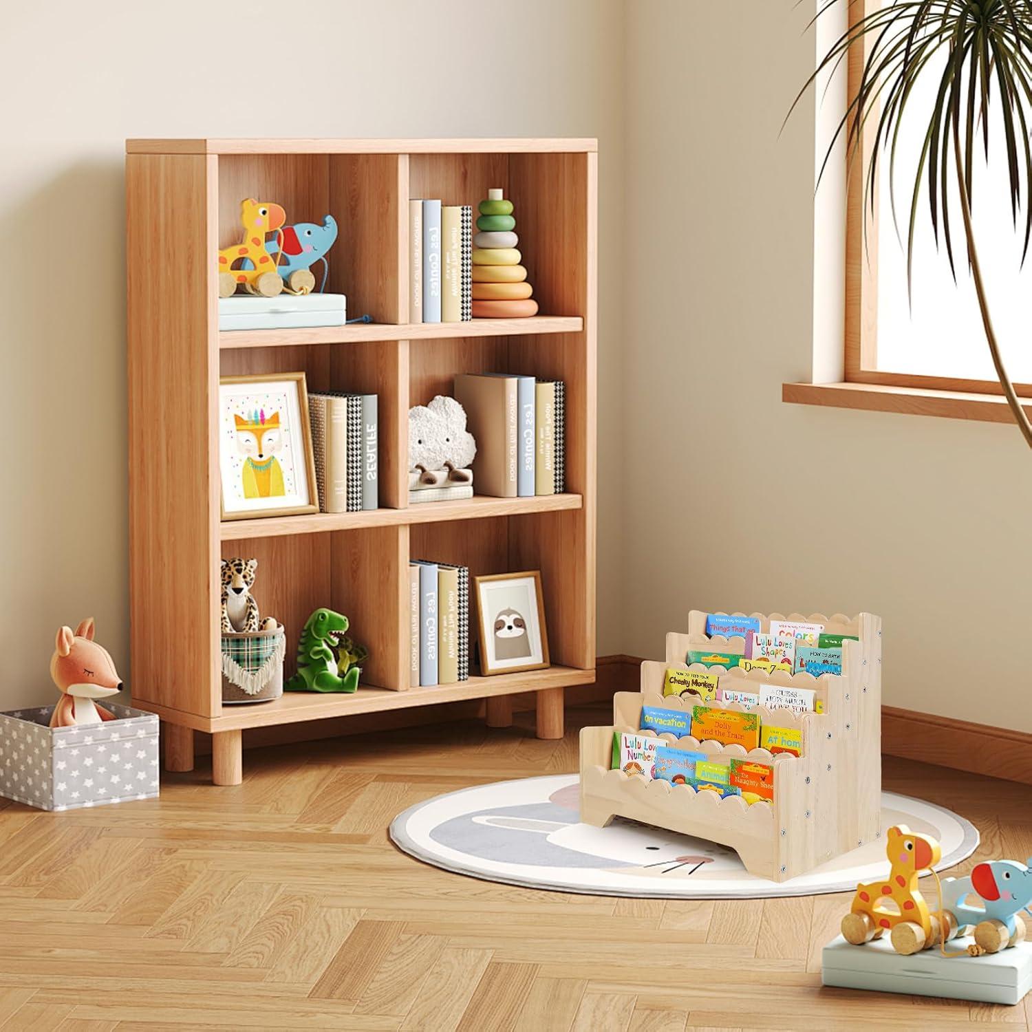 Estante de Libros Infantil ElasignShopo 5 Niveles Madera 42.9x29x39.9 cm