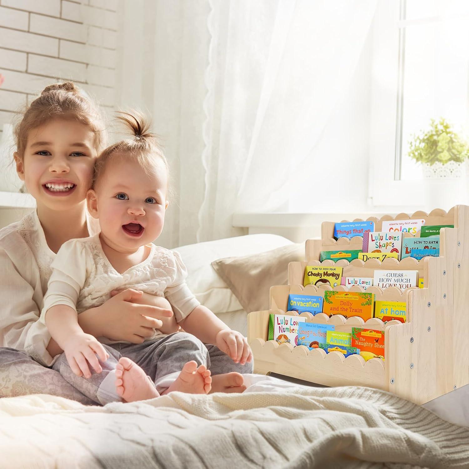 Estante de Libros Infantil ElasignShopo 5 Niveles Madera 42.9x29x39.9 cm