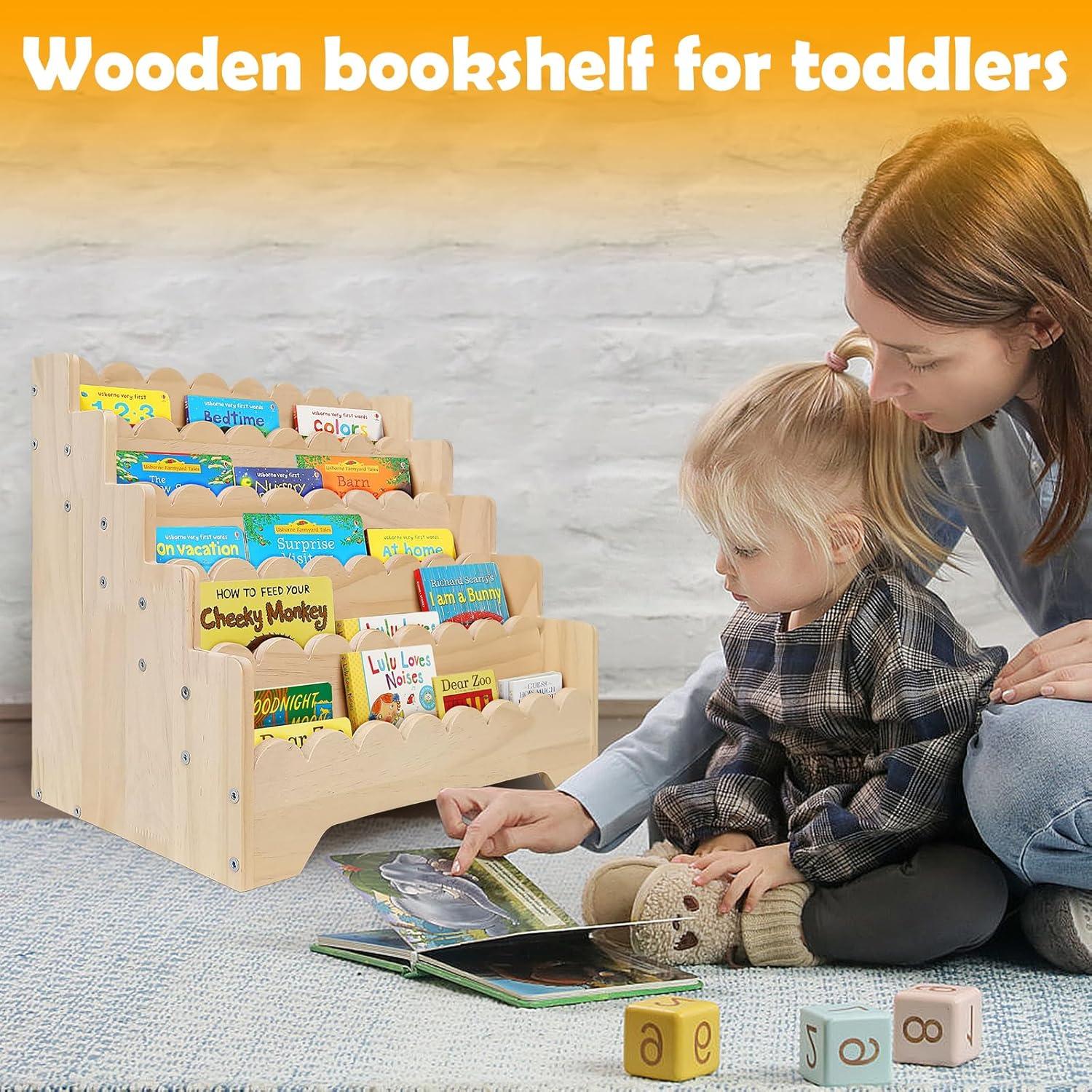 Estante de Libros Infantil ElasignShopo 5 Niveles Madera 42.9x29x39.9 cm