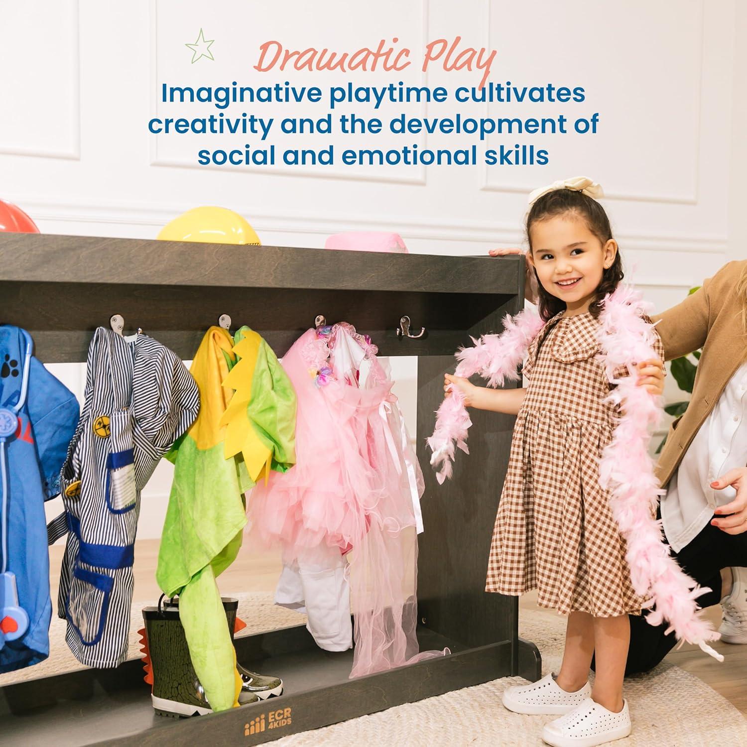 Isla de Disfraces ECR4Kids Lavado Gris 115.8x50x88.9 cm