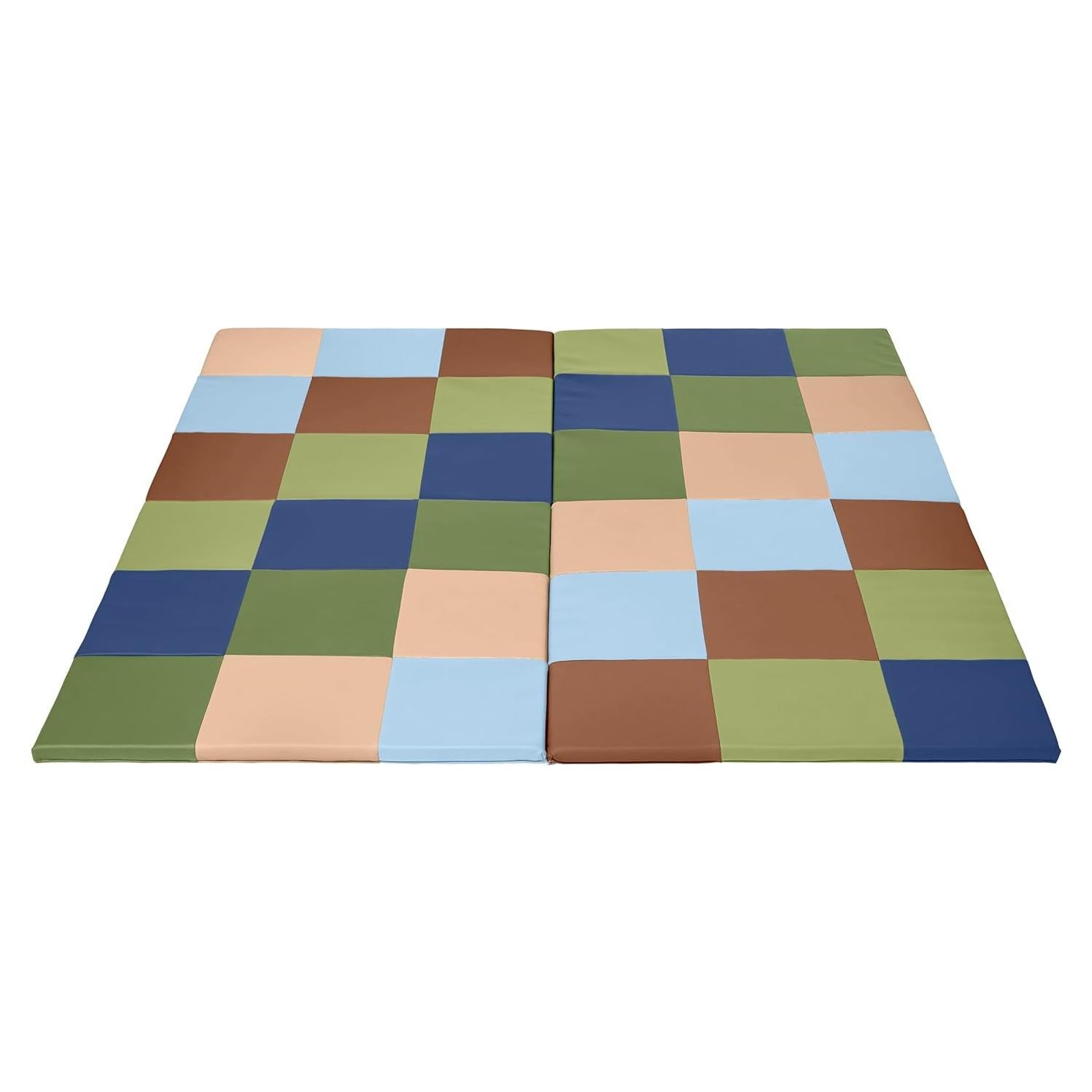 Alfombra de Actividad Plegable ECR4Kids Patchwork Tonos Tierra