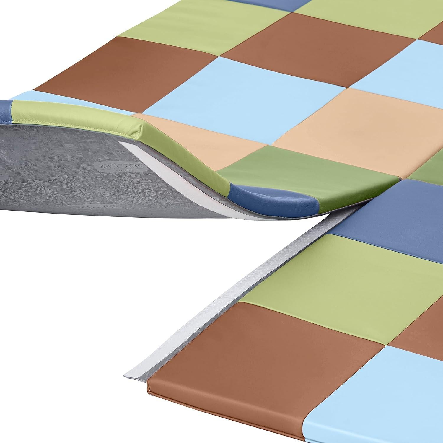 Alfombra de Actividad Plegable ECR4Kids Patchwork Tonos Tierra