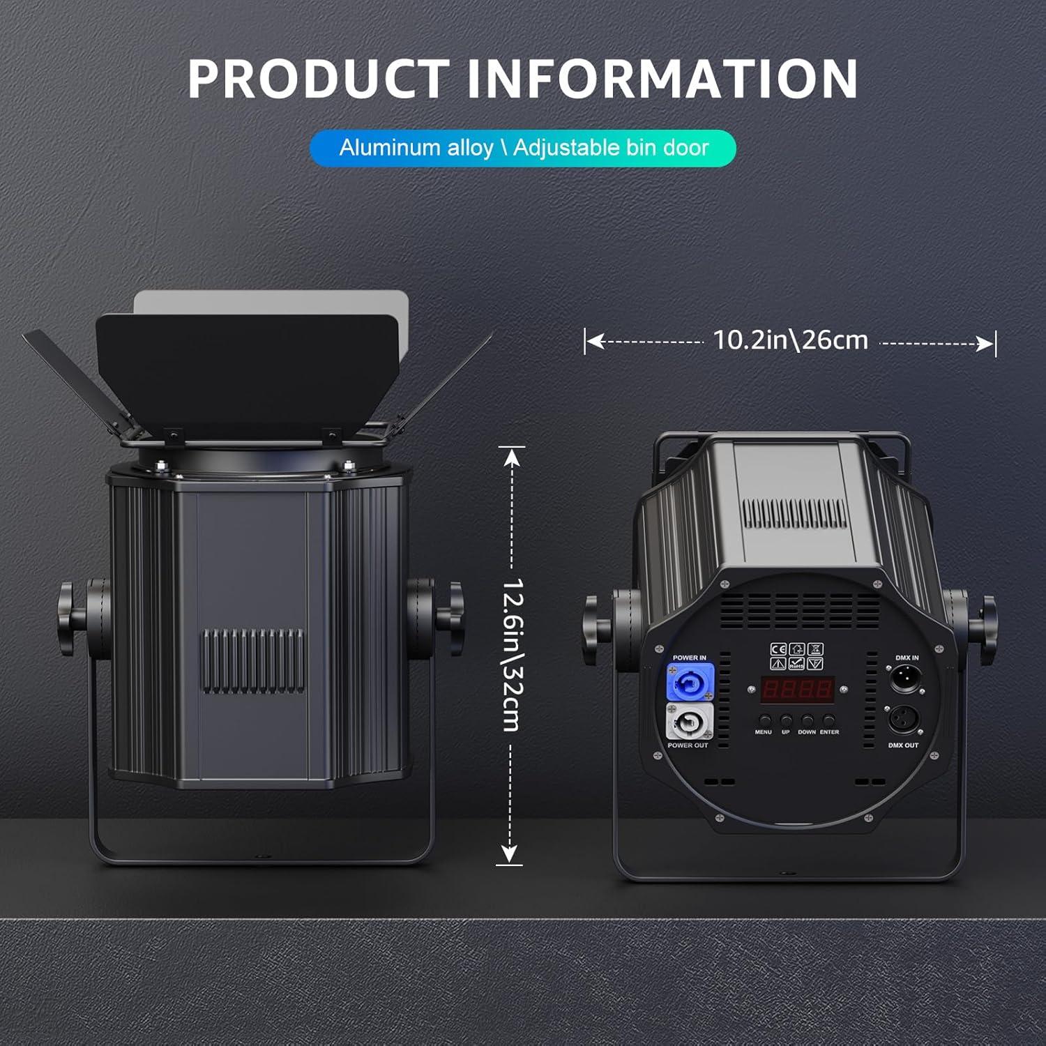 Luces LED Par Can 200W RGBWA+UV DMX512 para Eventos