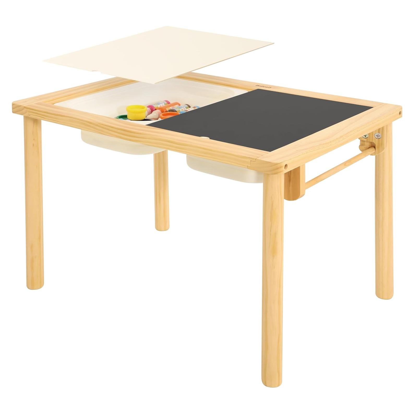 Mesa Sensorial de Madera Bateso TAST2BN_T para Niños 2 Contenedores