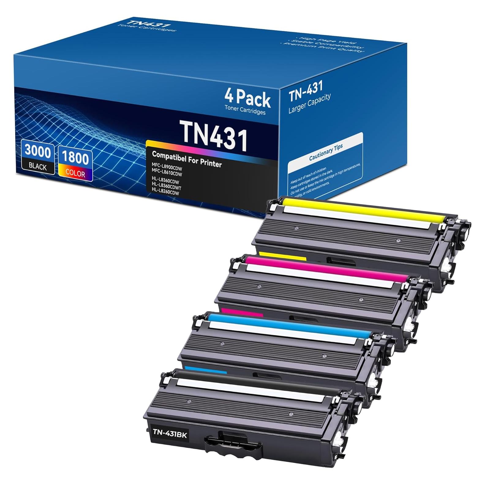 Cartuchos de Tóner Compatibles Brother TN431 - 4 Colores