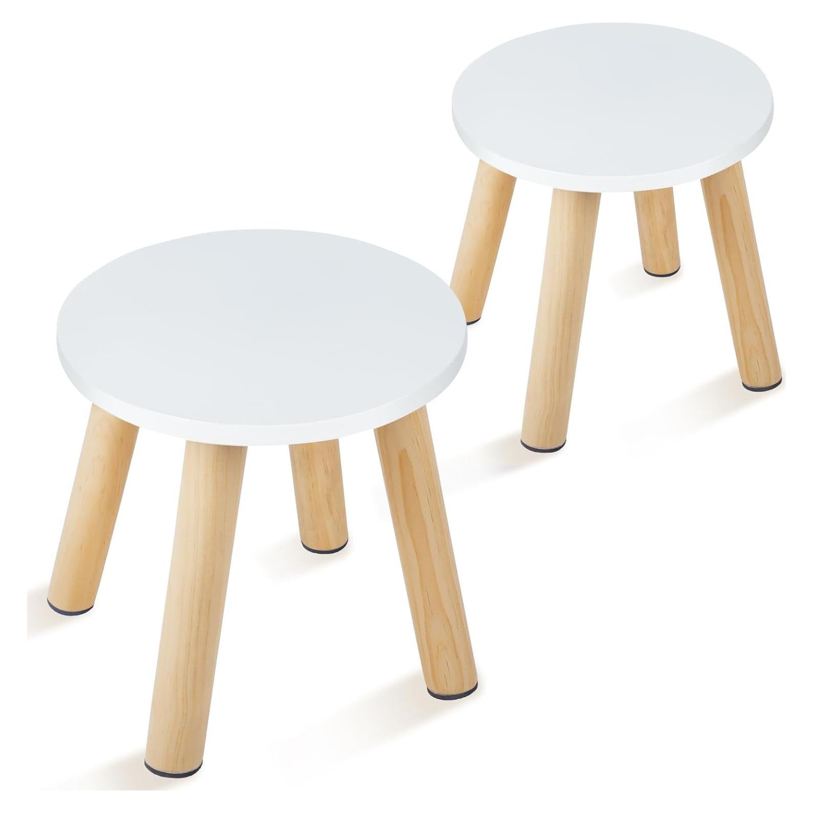 Taburete Infantil de Madera VISCOO - 2 Piezas, 25x26 cm