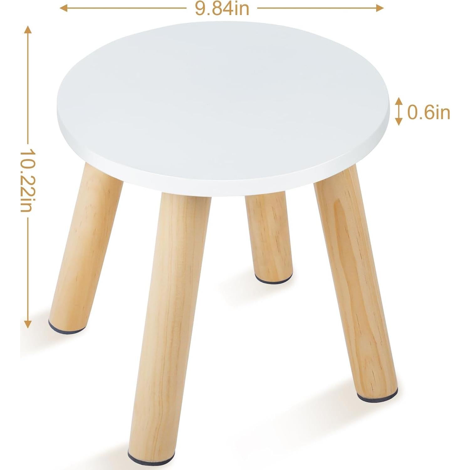 Taburete Infantil de Madera VISCOO - 2 Piezas, 25x26 cm