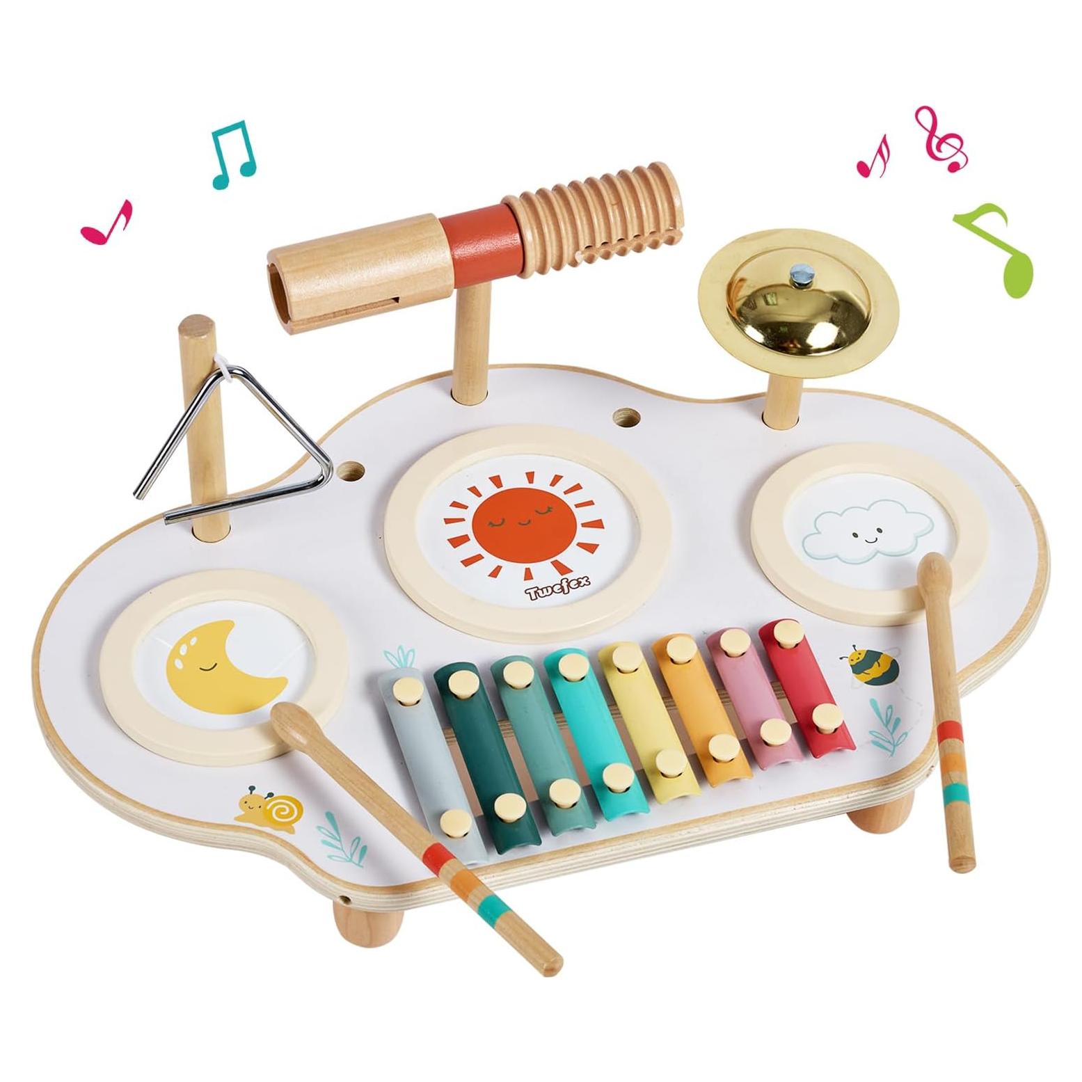 Juego de Batería Musical Montessori Twefex 9 en 1 para Niños