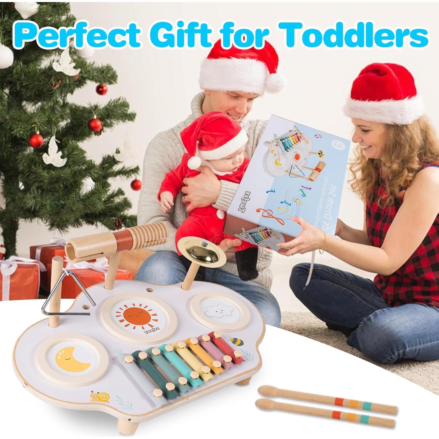 Juego de Batería Musical Montessori Twefex 9 en 1 para Niños