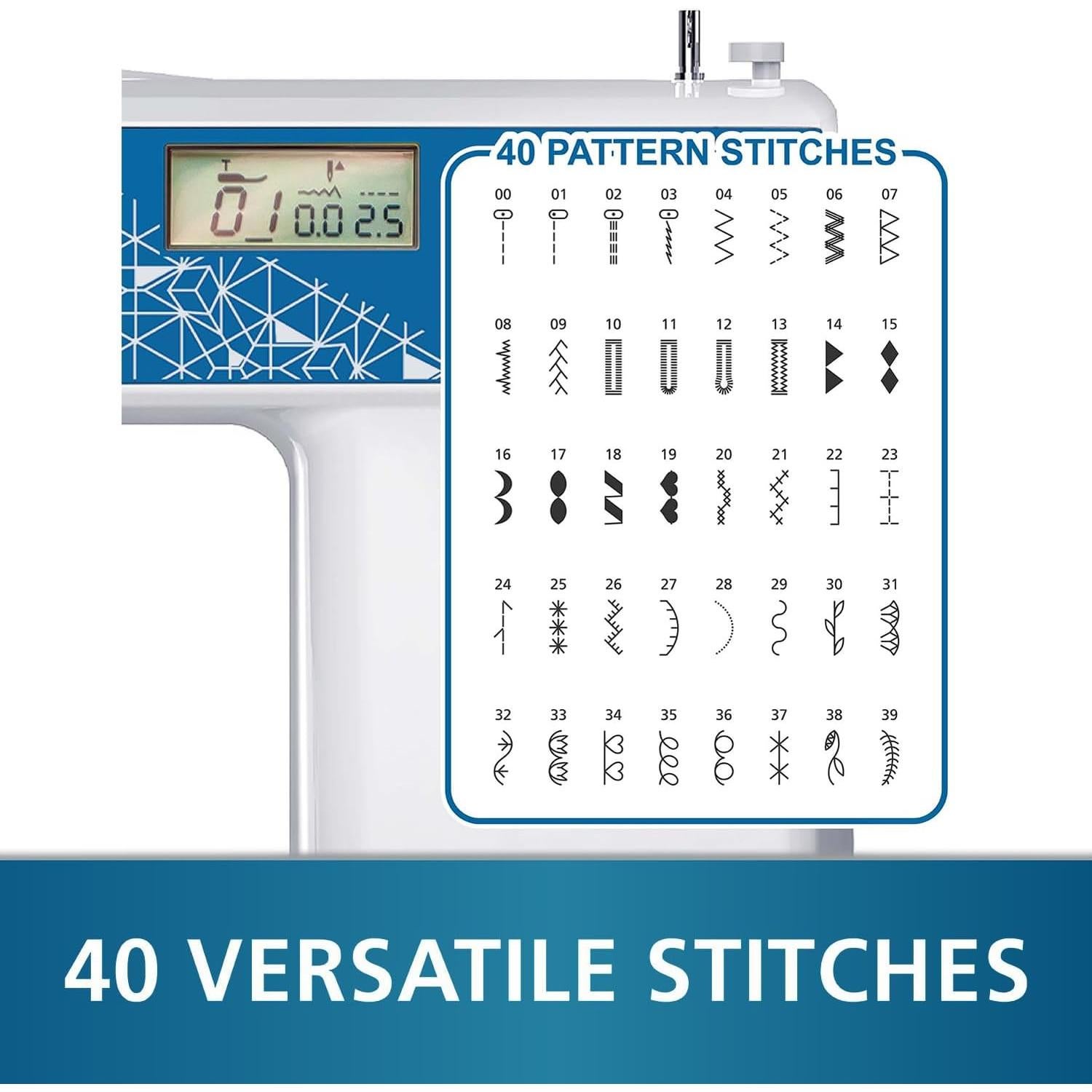 Millepunti MHP30 Máquina de Coser Computarizada 40 Puntadas