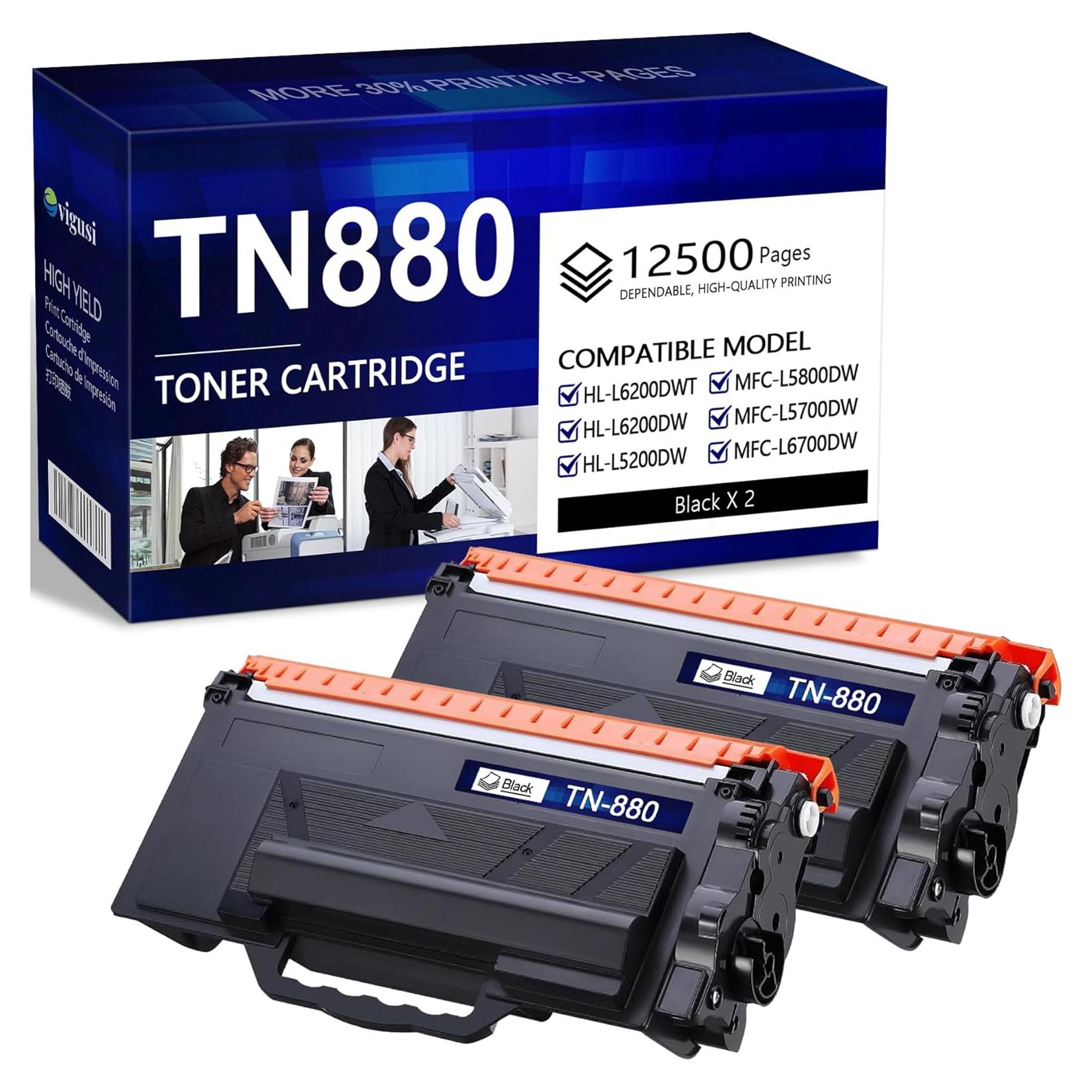 Cartucho de Tóner Negro TN880 Brother Alta Capacidad 2-Pack