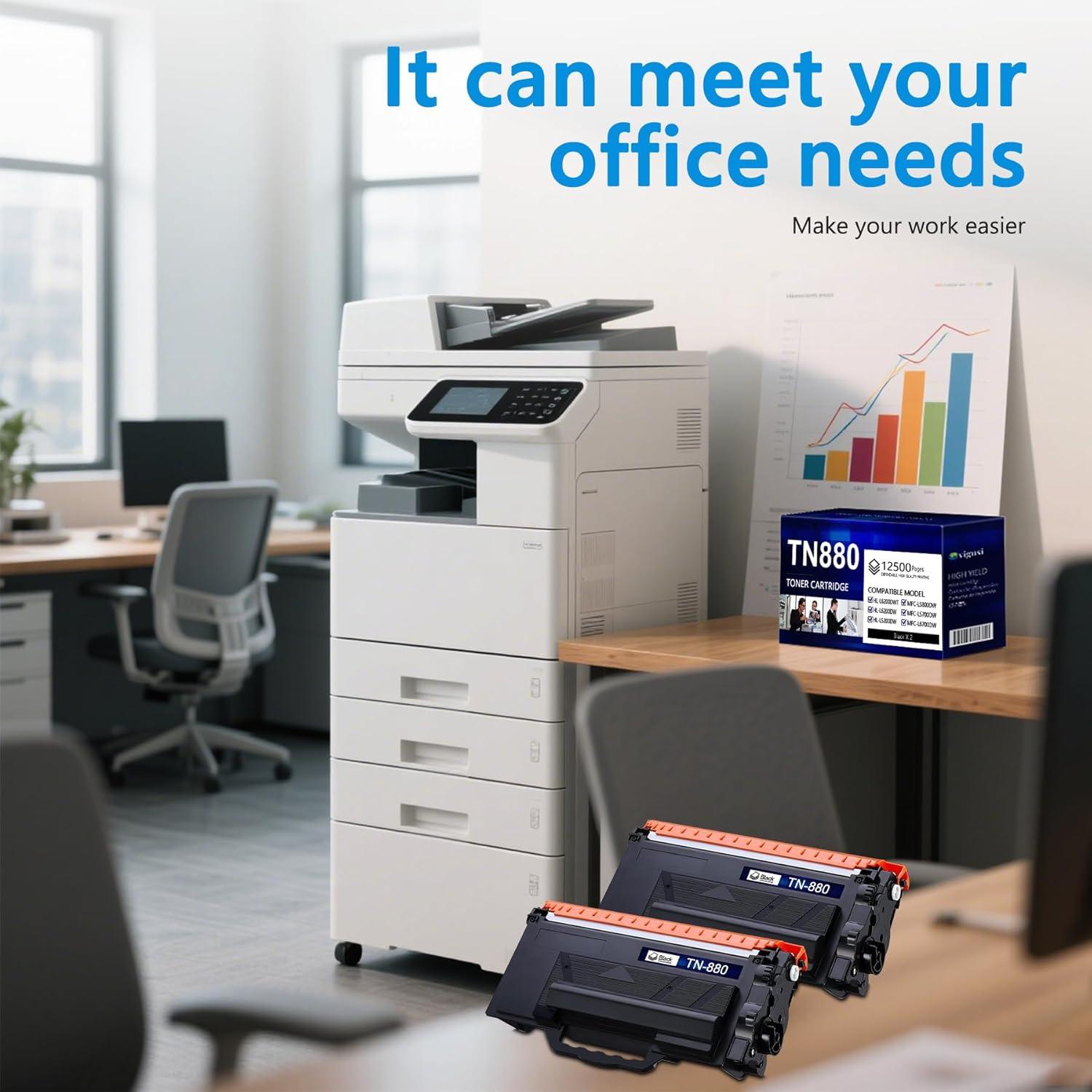 Cartucho de Tóner Negro TN880 Brother Alta Capacidad 2-Pack