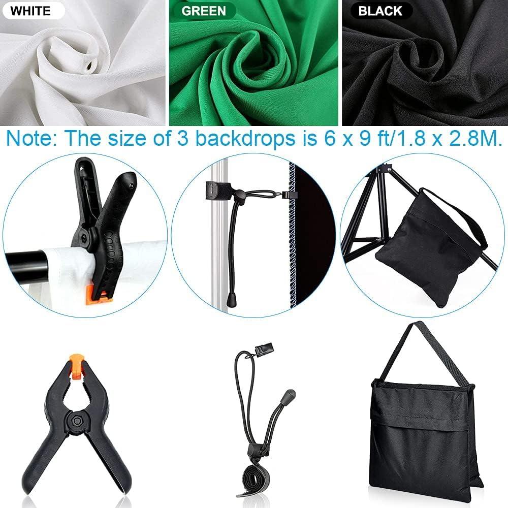 Kit de Iluminación Fotográfica MsMk 8.5x10ft Softbox LED 6400K