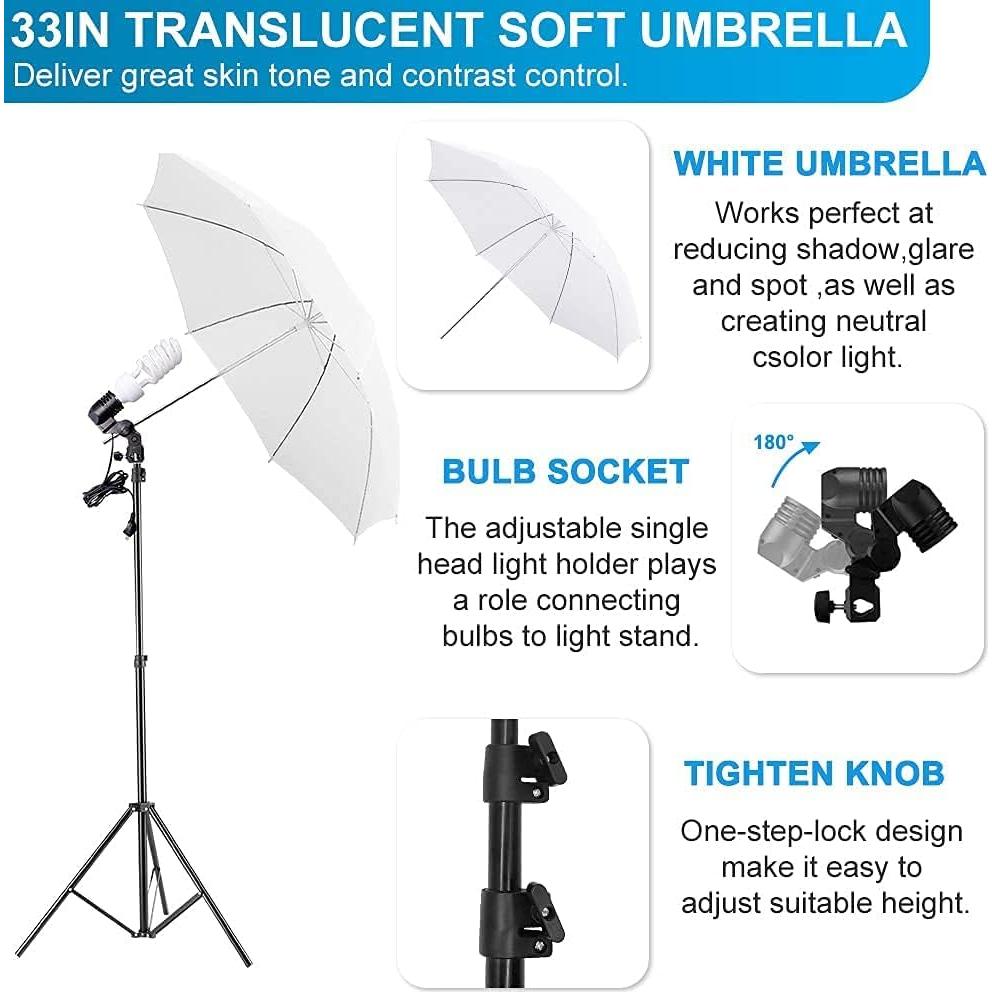 Kit de Iluminación Fotográfica MsMk 8.5x10ft Softbox LED 6400K