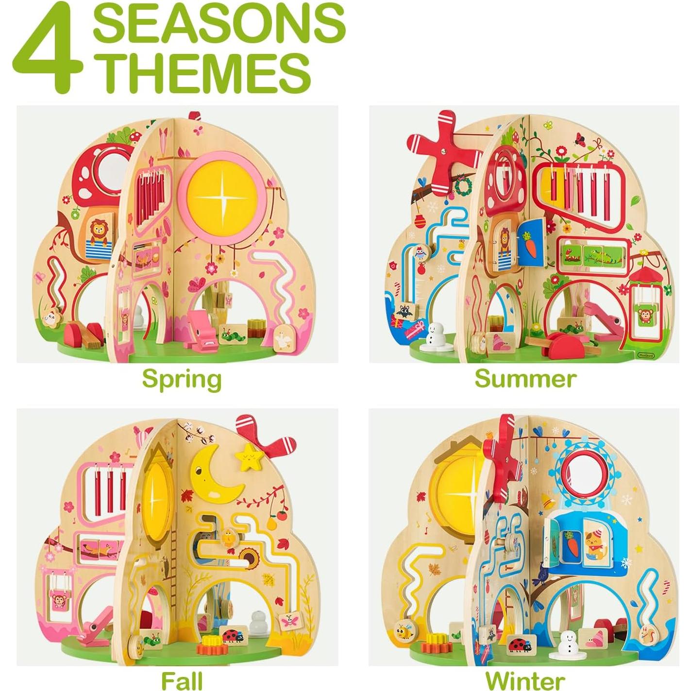 Centro de Actividades de Madera Monlúrd Montessori Árbol 4 Estaciones