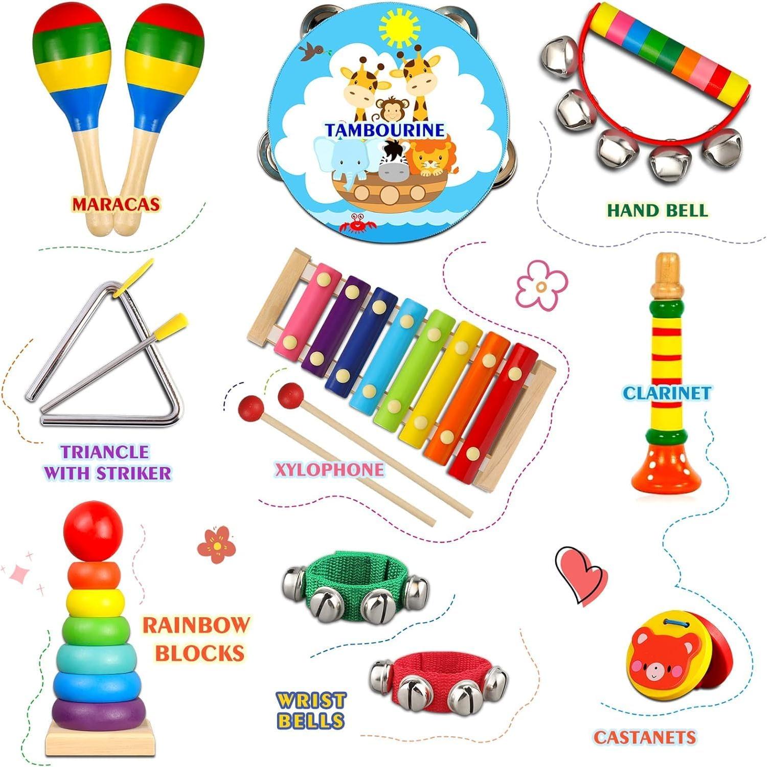 Set de Instrumentos Musicales LOOIKOOS para Niños 1-3 Años