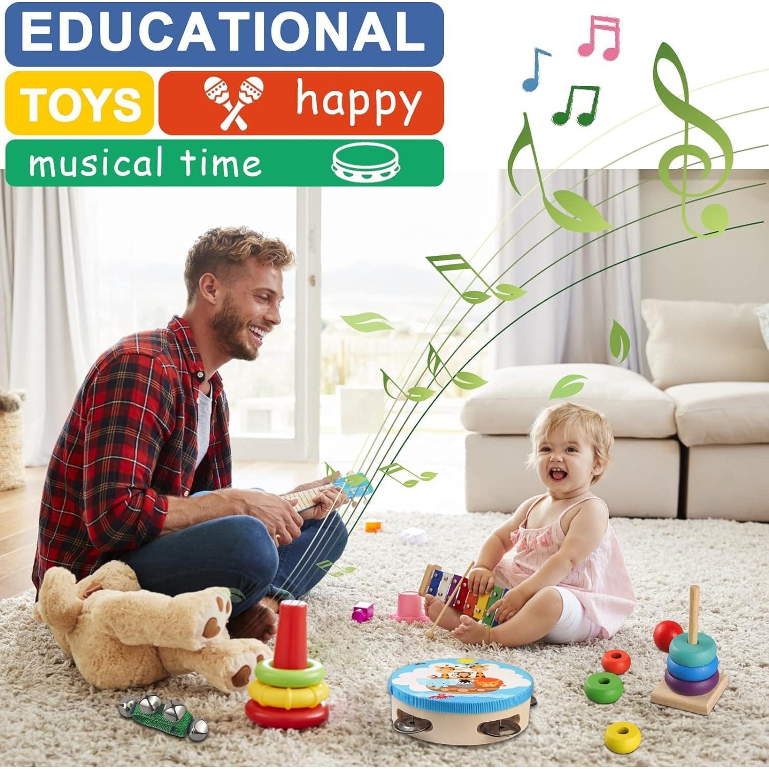 Set de Instrumentos Musicales LOOIKOOS para Niños 1-3 Años