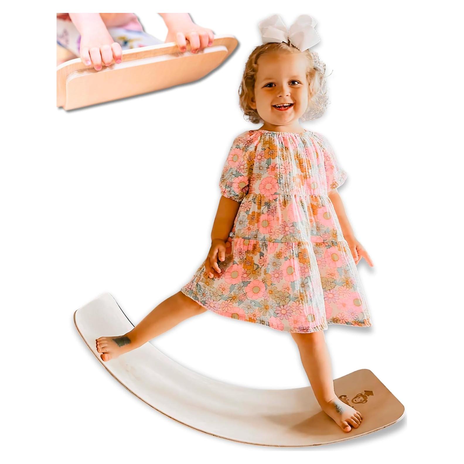 Tabla de Equilibrio de Madera Chimpish 94 cm para Niños