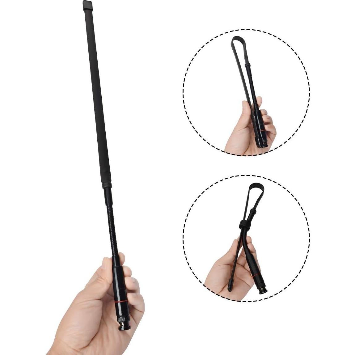 Antena Plegable BNC TWAYRDIO 47.5cm 144/430MHz para Radio