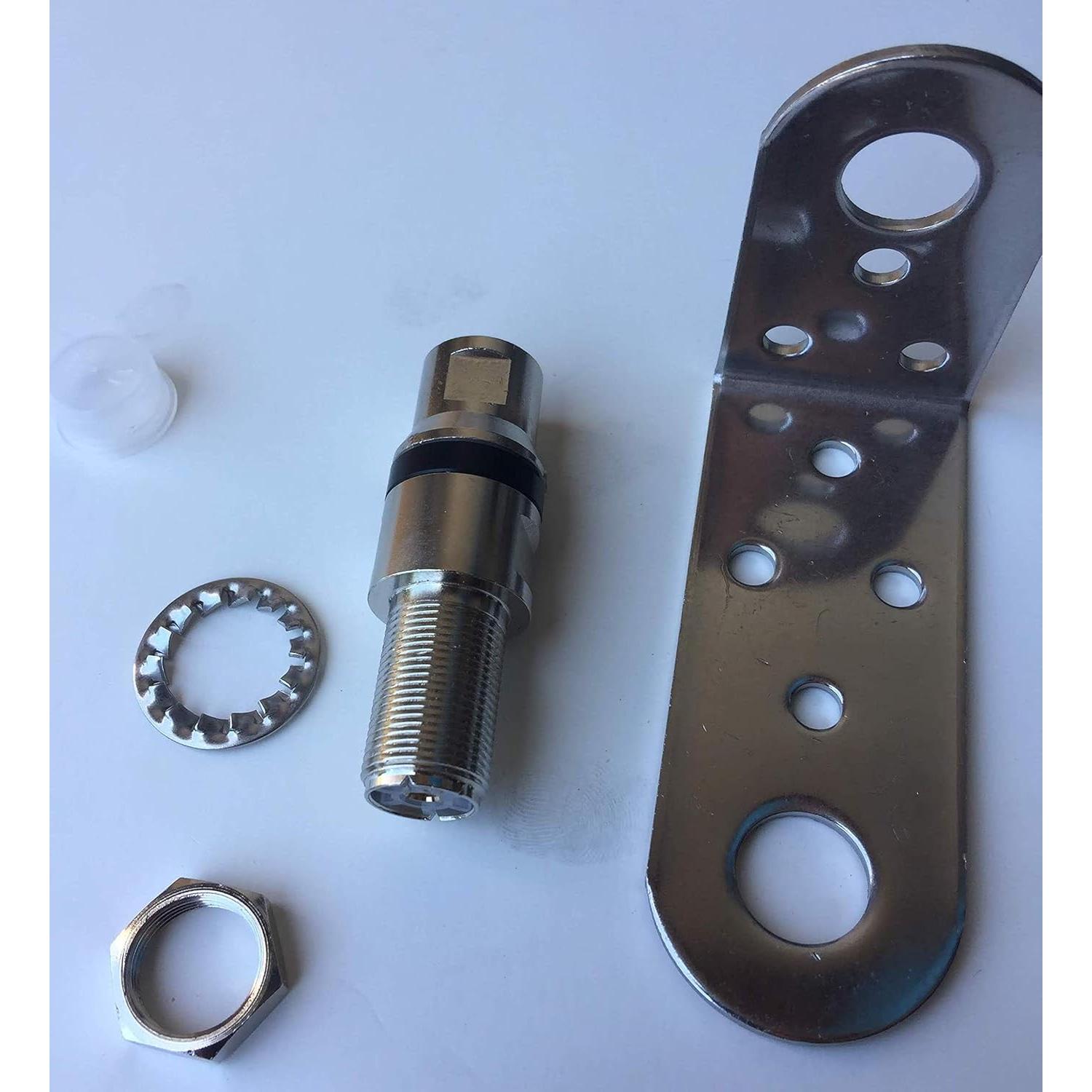 Soporte de Acero Inoxidable Sirio M-1 90° con Adaptador 3/8 SO-239