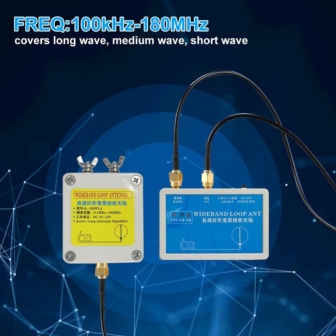 Antena de Recepción Activa DmgicPro K-180WLA 100kHz-180MHz 20dBi