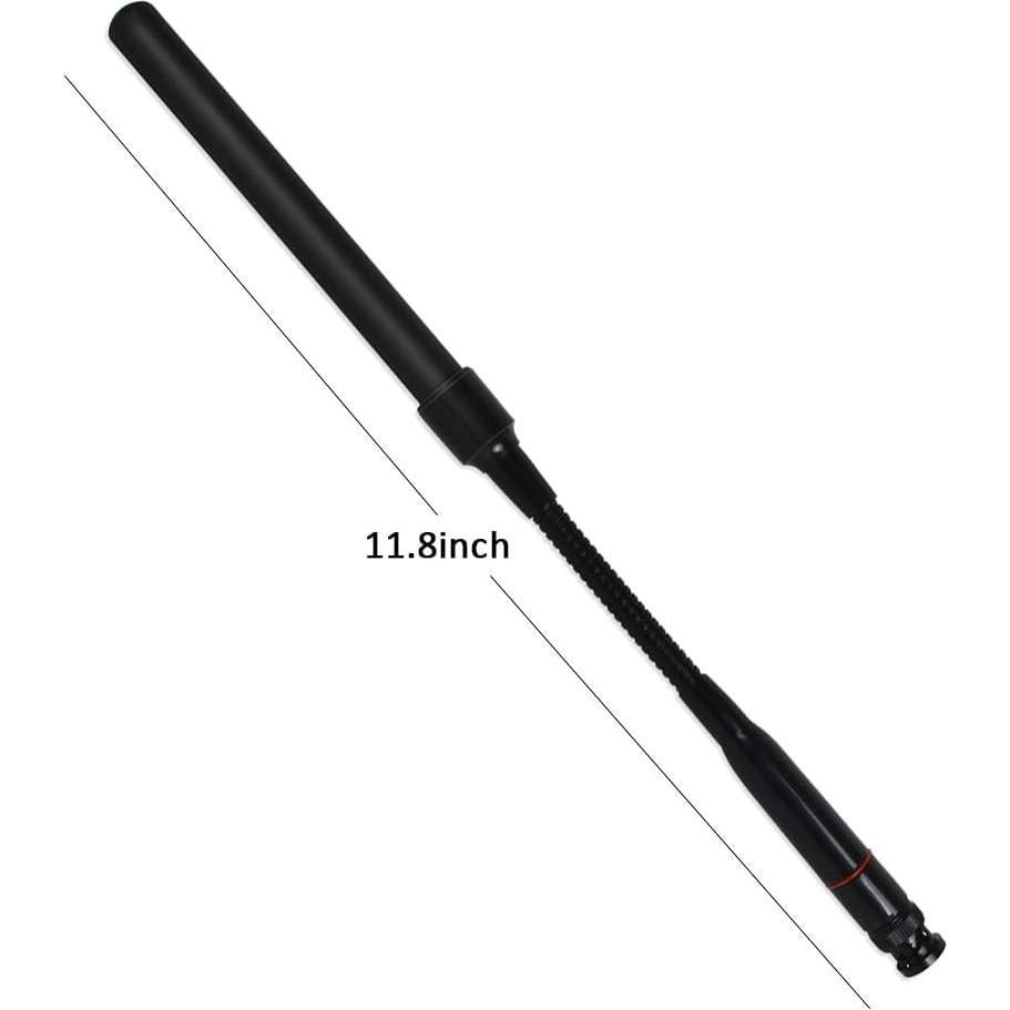 Antena Gooseneck HYS 2m/70cm BNC para Radios de Dos Vías