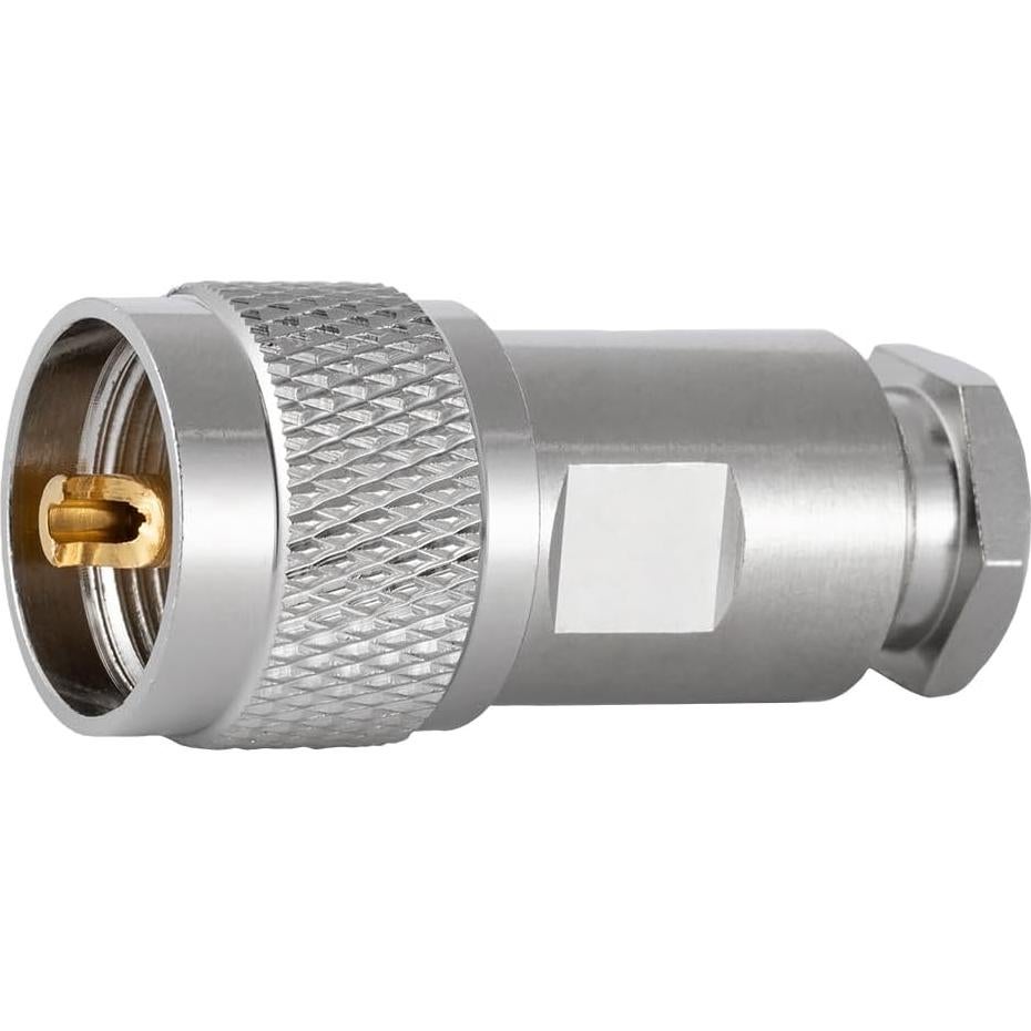 5 Conectores Macho PL-259 POBADY 50 Ohm para RG58 RG400