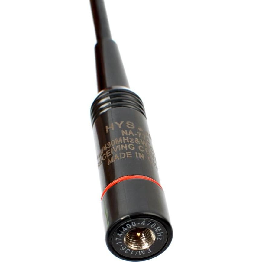Antena Doble Banda HYS SMA Macho 40cm 144/430MHz para Radio