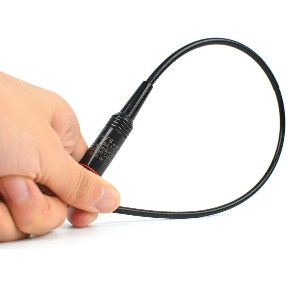 Antena Doble Banda HYS SMA Macho 40cm 144/430MHz para Radio