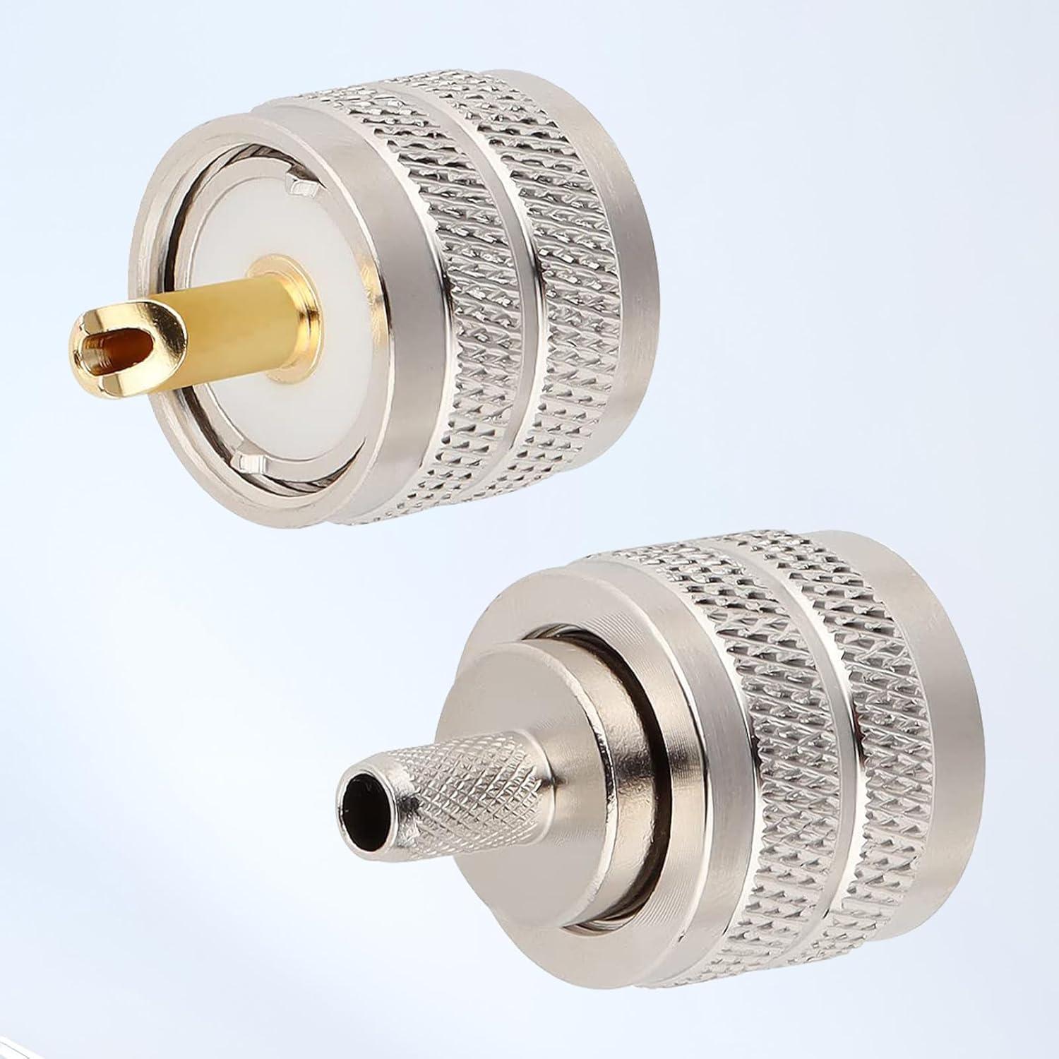 Conector Coaxial UHF Macho PL259 5PCS - RG58, 50 Ohm