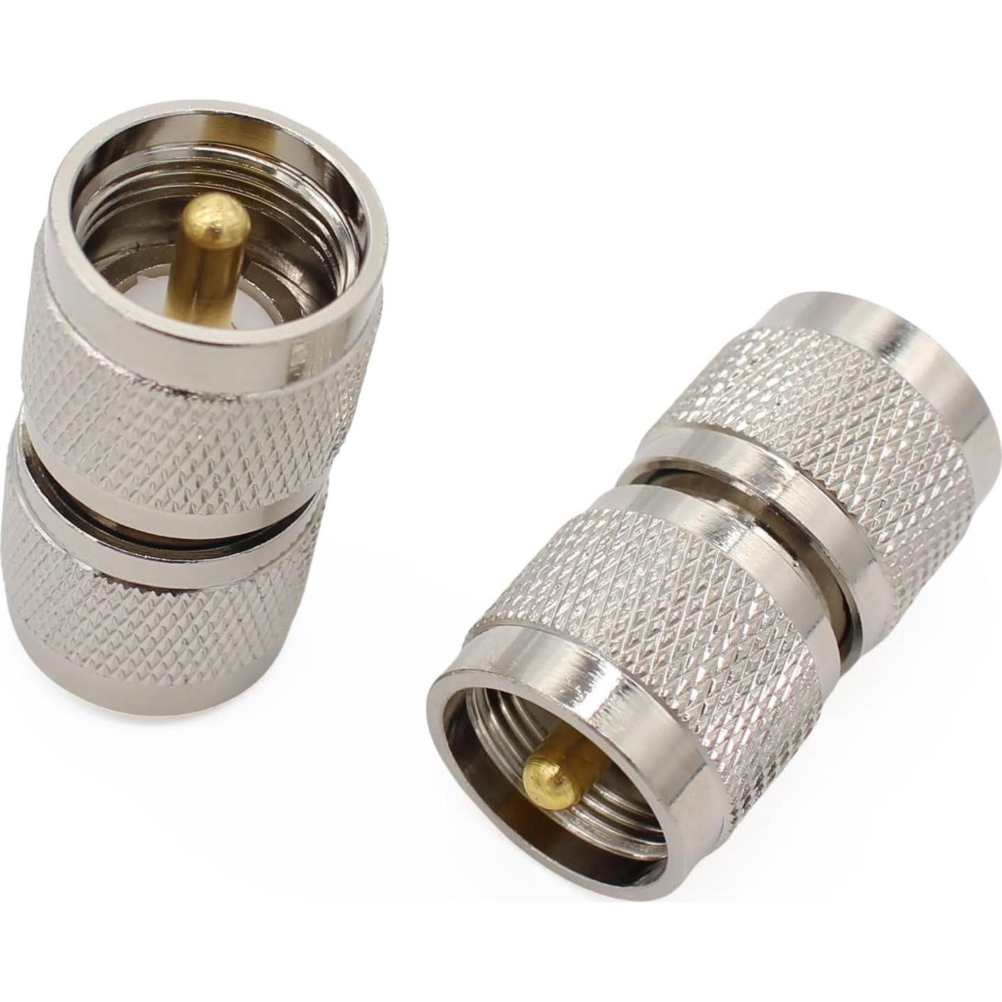 Conector UHF Macho a Macho 2-Pack Exgoofit para Radio CB