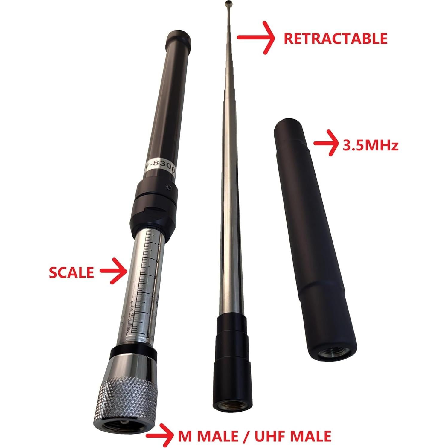 Antena de Coche CB Chiko TW-8300 Telescópica 2.6m 130W