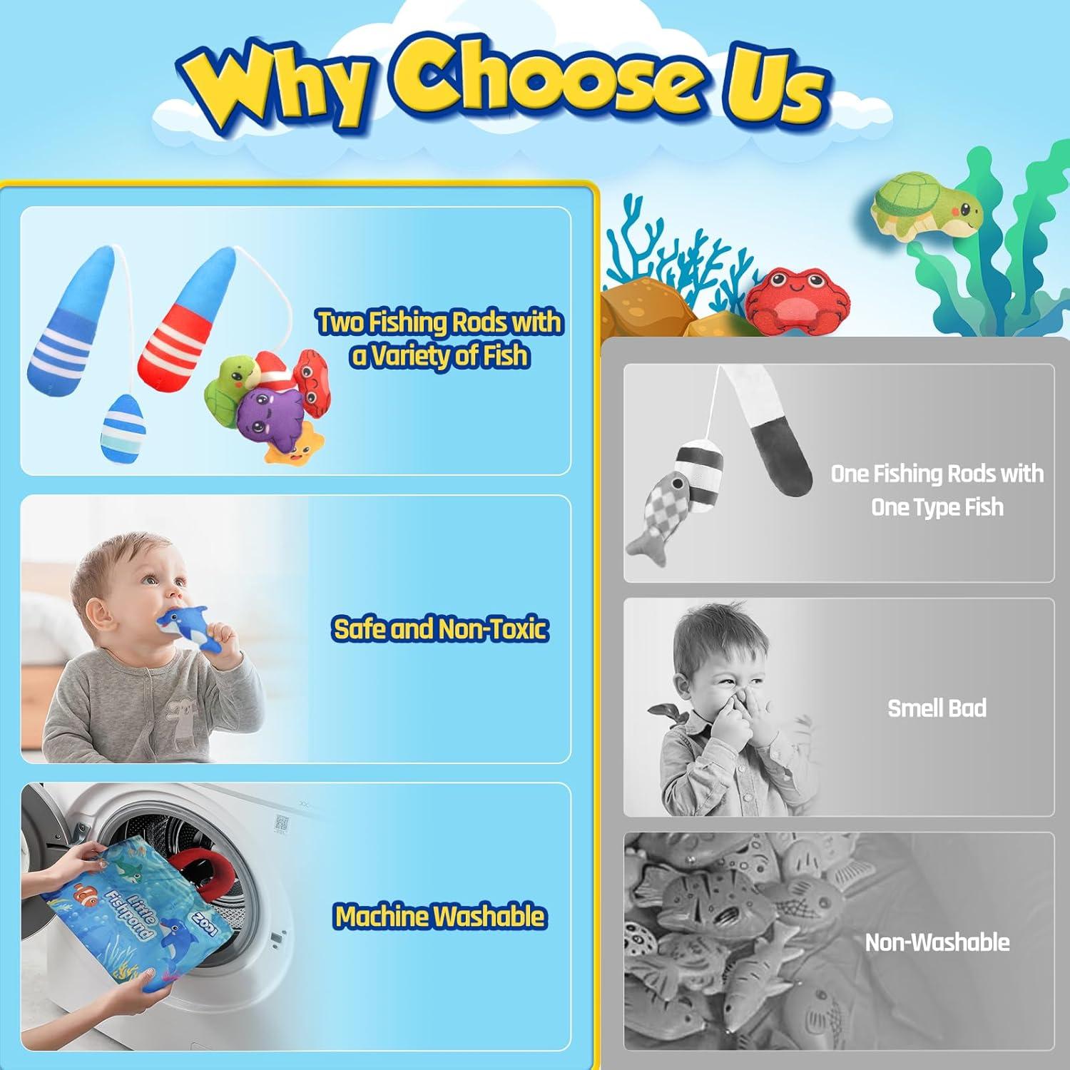 Juego de Pesca Montessori ZOOI 24 Piezas para Niños 1-3 Años