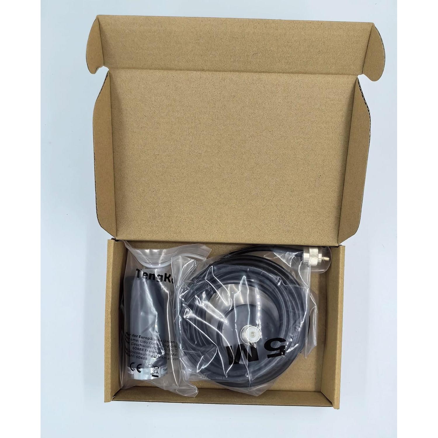 Antena Banda Dual TengKo HH-N2RS 400-470MHz VHF UHF con Base Magnética