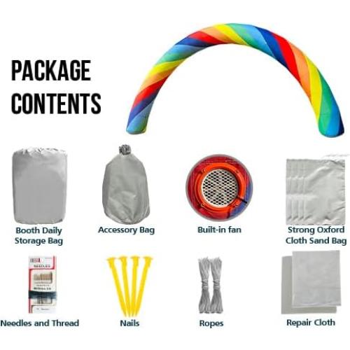 Arco Inflable Arcoíris OZIS 8m con Ventilador 150W para Eventos