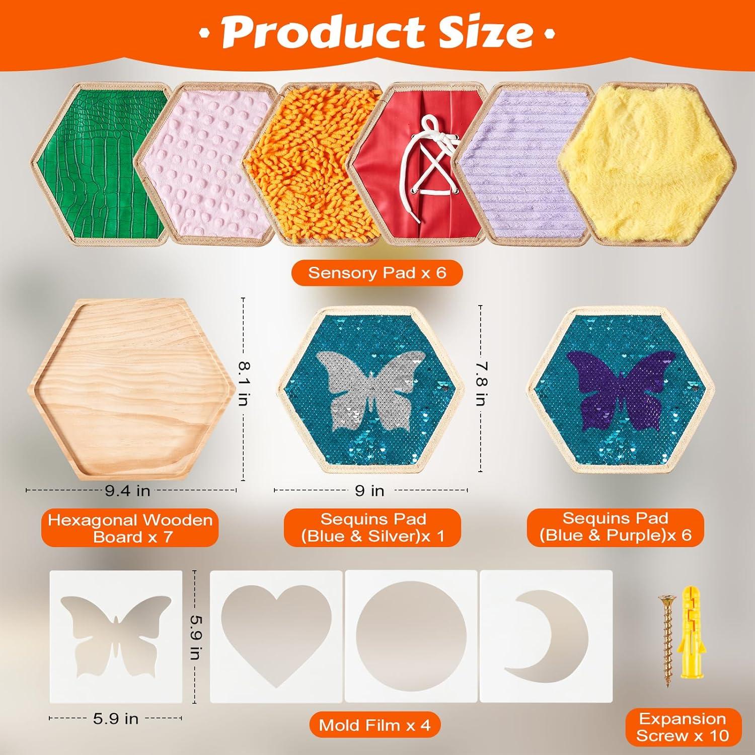 Panel Sensorial para Niños MOOZHEALTH 13 Pcs Texturas