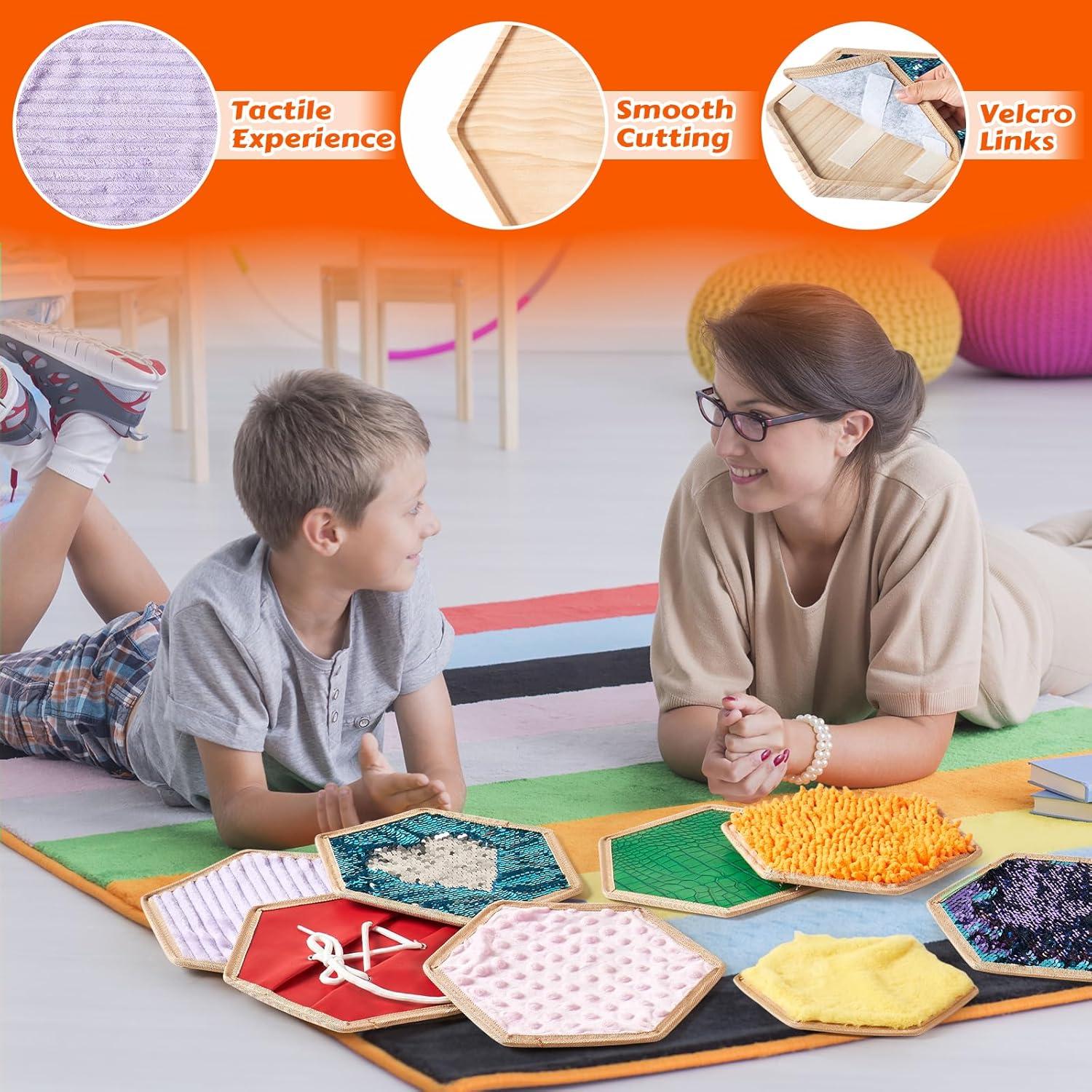 Panel Sensorial para Niños MOOZHEALTH 13 Pcs Texturas
