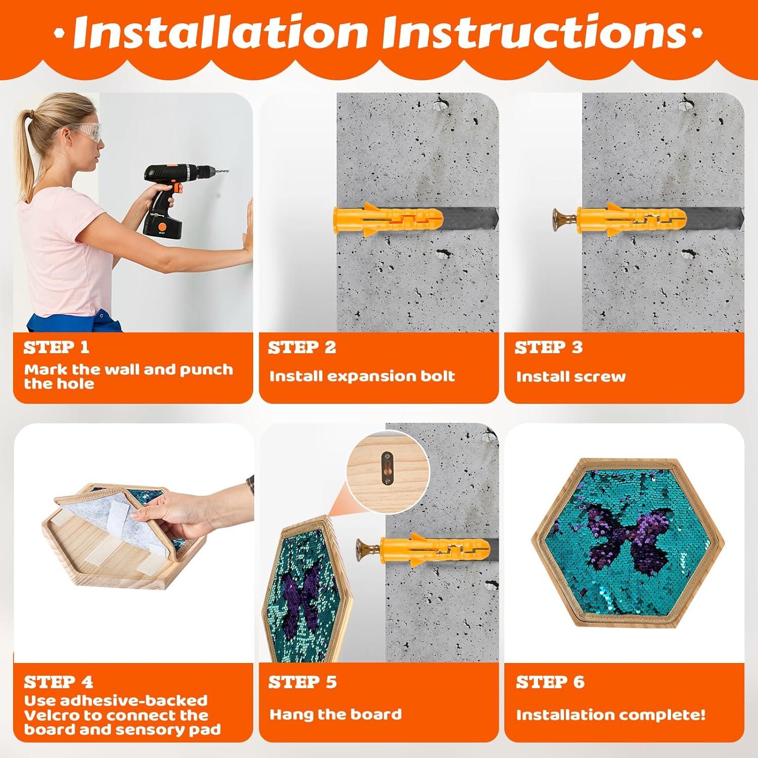 Panel Sensorial para Niños MOOZHEALTH 13 Pcs Texturas