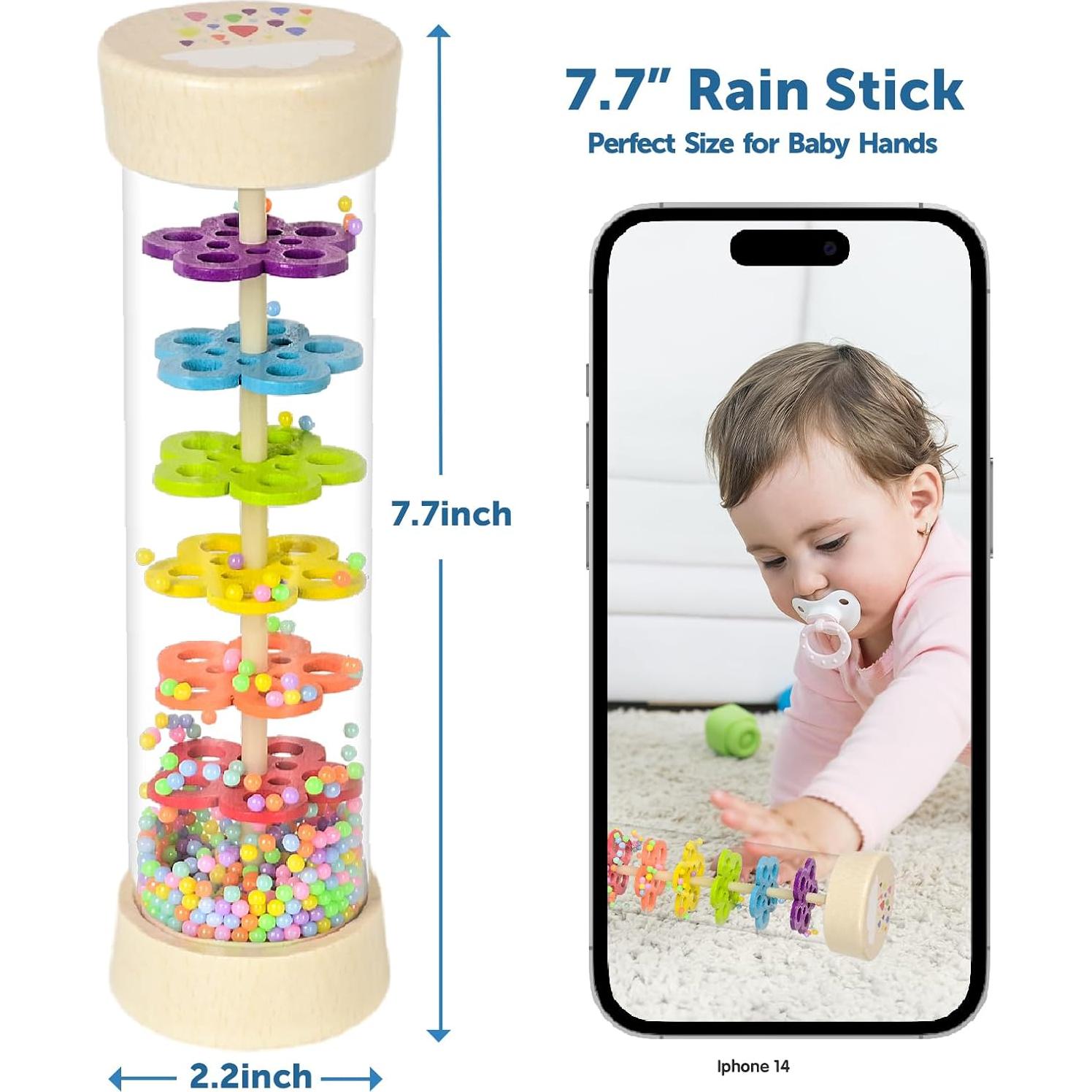 Bastón de Lluvia Montessori GRESEESM 19.56 cm Juguete Sensorial