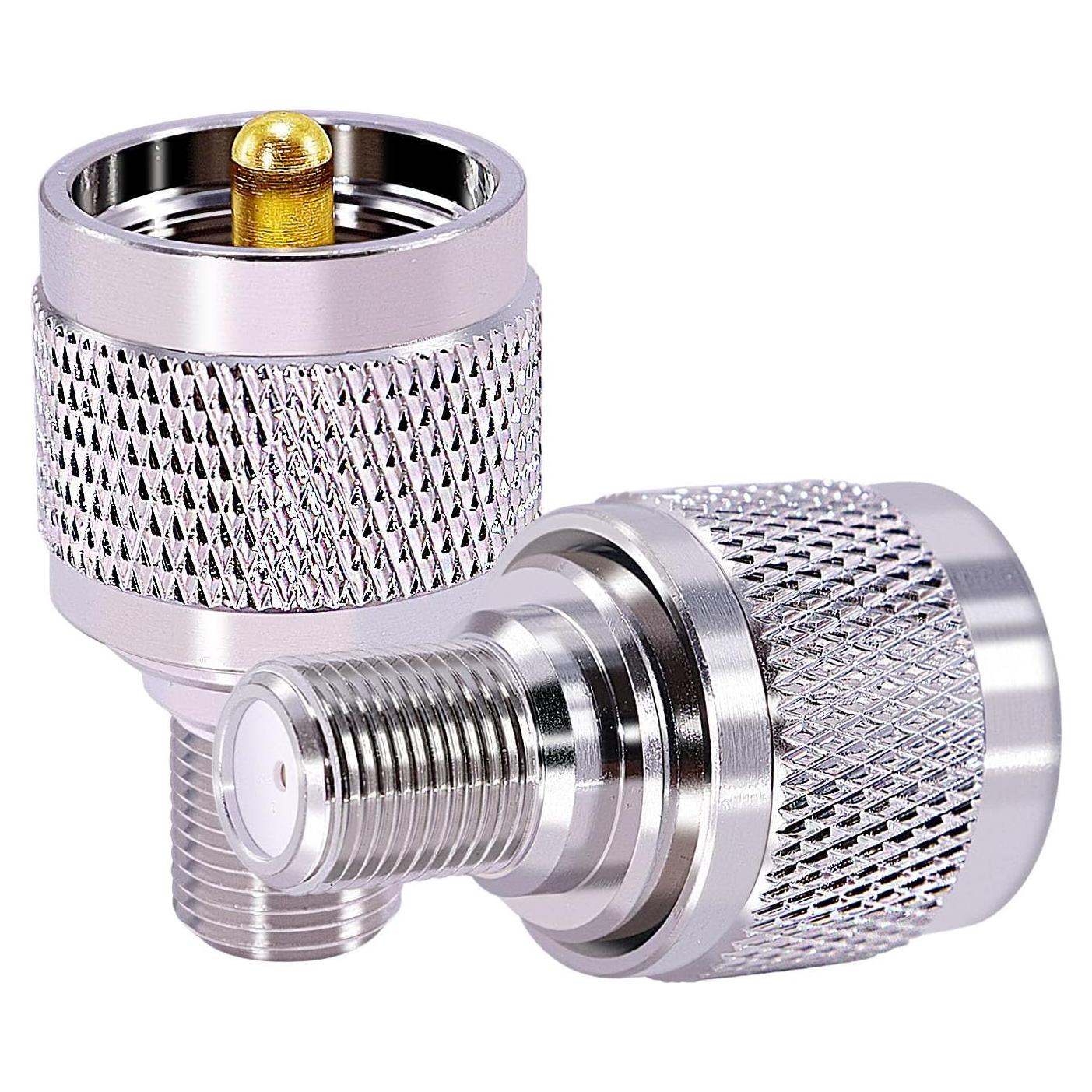 Adaptador UHF a F CNARIO A41 - 2 Conectores Coaxiales