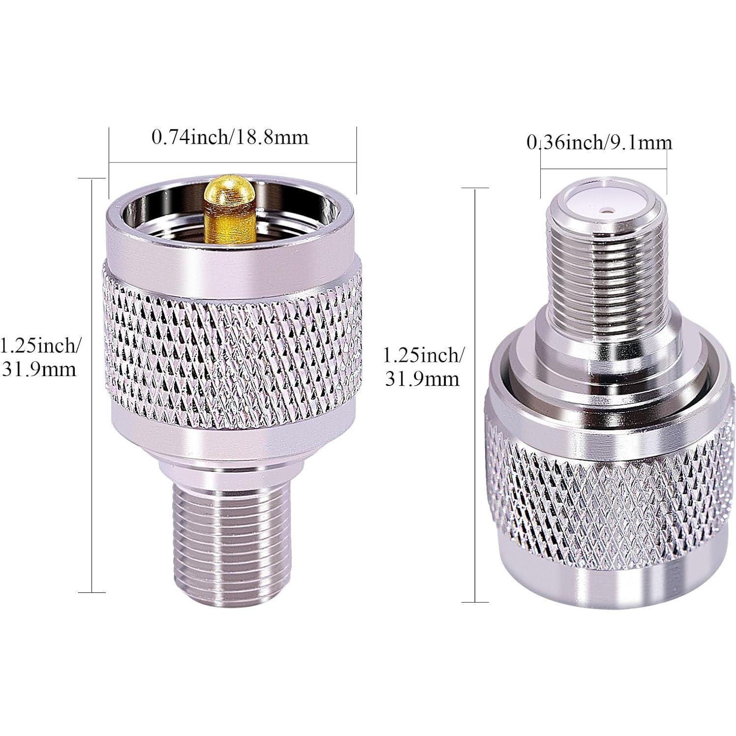 Adaptador UHF a F CNARIO A41 - 2 Conectores Coaxiales