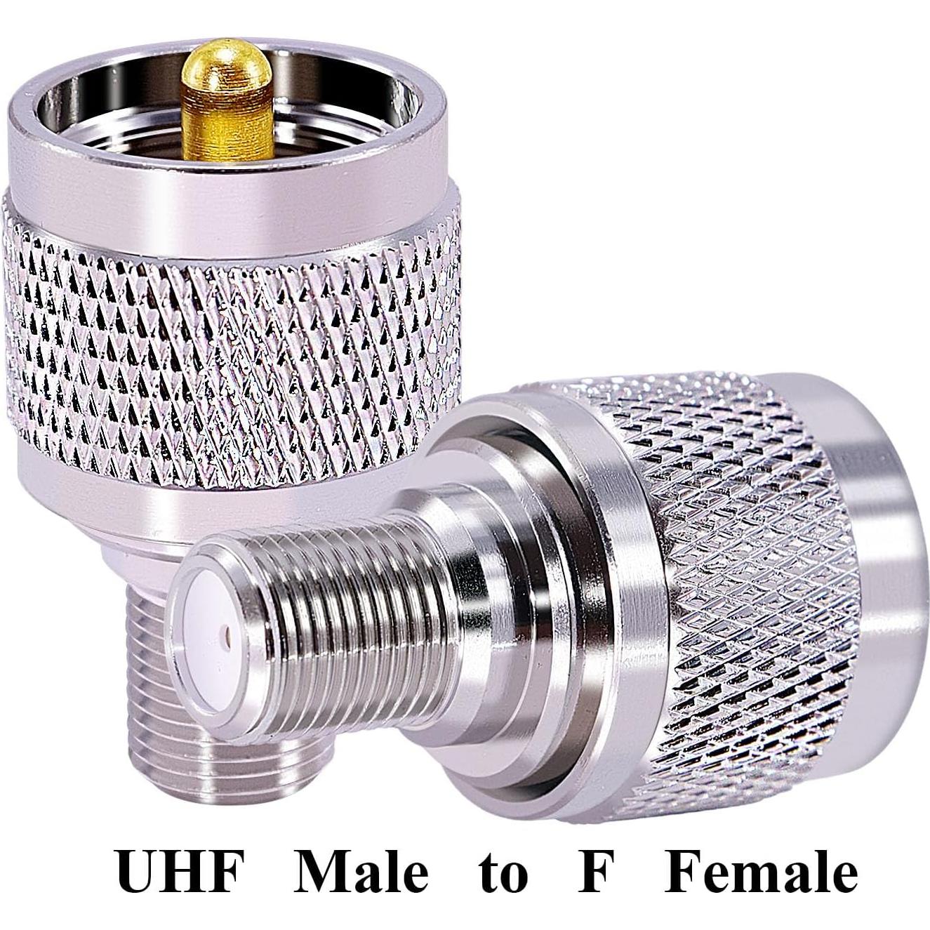 Adaptador UHF a F CNARIO A41 - 2 Conectores Coaxiales