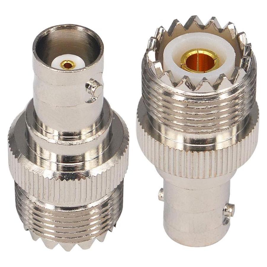 Adaptador Coaxial BNC Femenino a UHF Femenino 2-Pack BOOBRIE