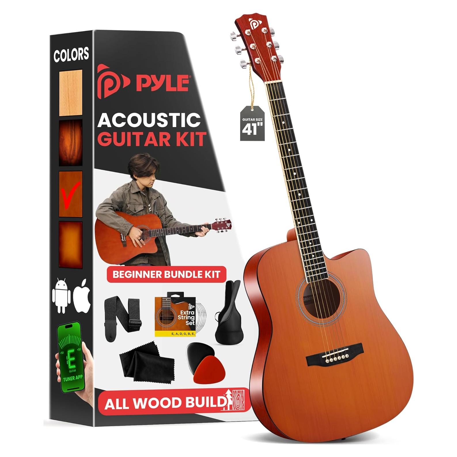 Kit de Guitarra Acústica Pyle 41" Cutaway para Principiantes