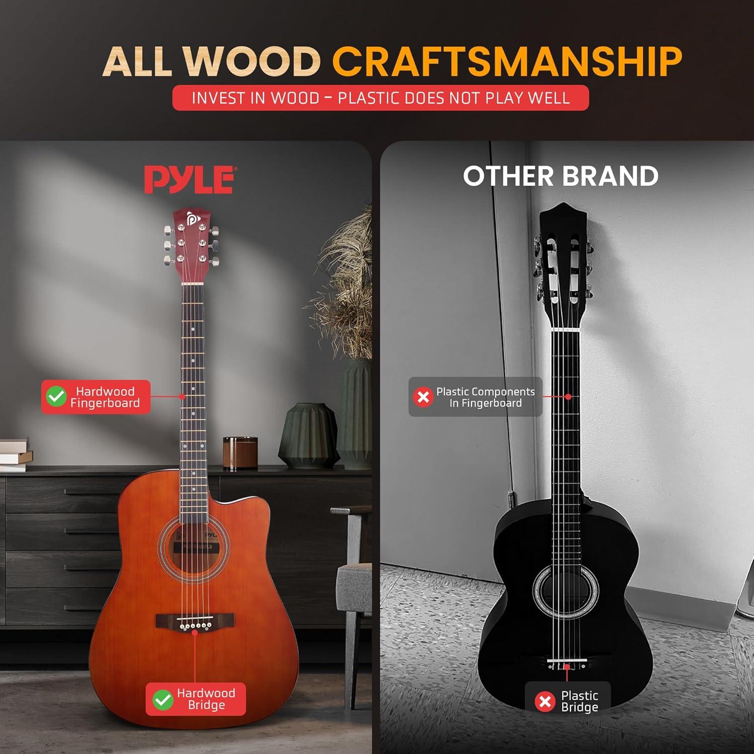 Kit de Guitarra Acústica Pyle 41" Cutaway para Principiantes