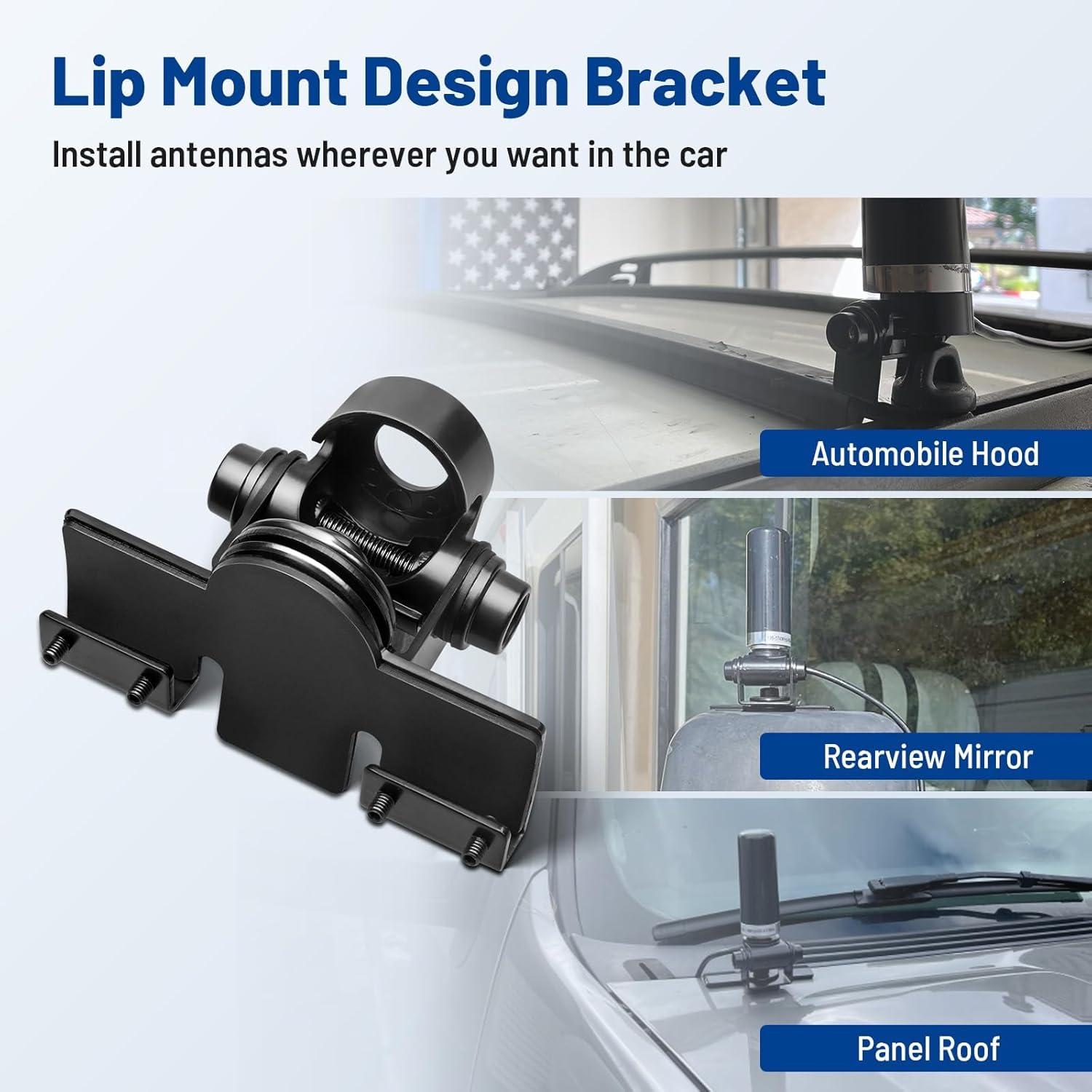 Soporte de Antena de Coche Anina Lip Mount con Cable RG58