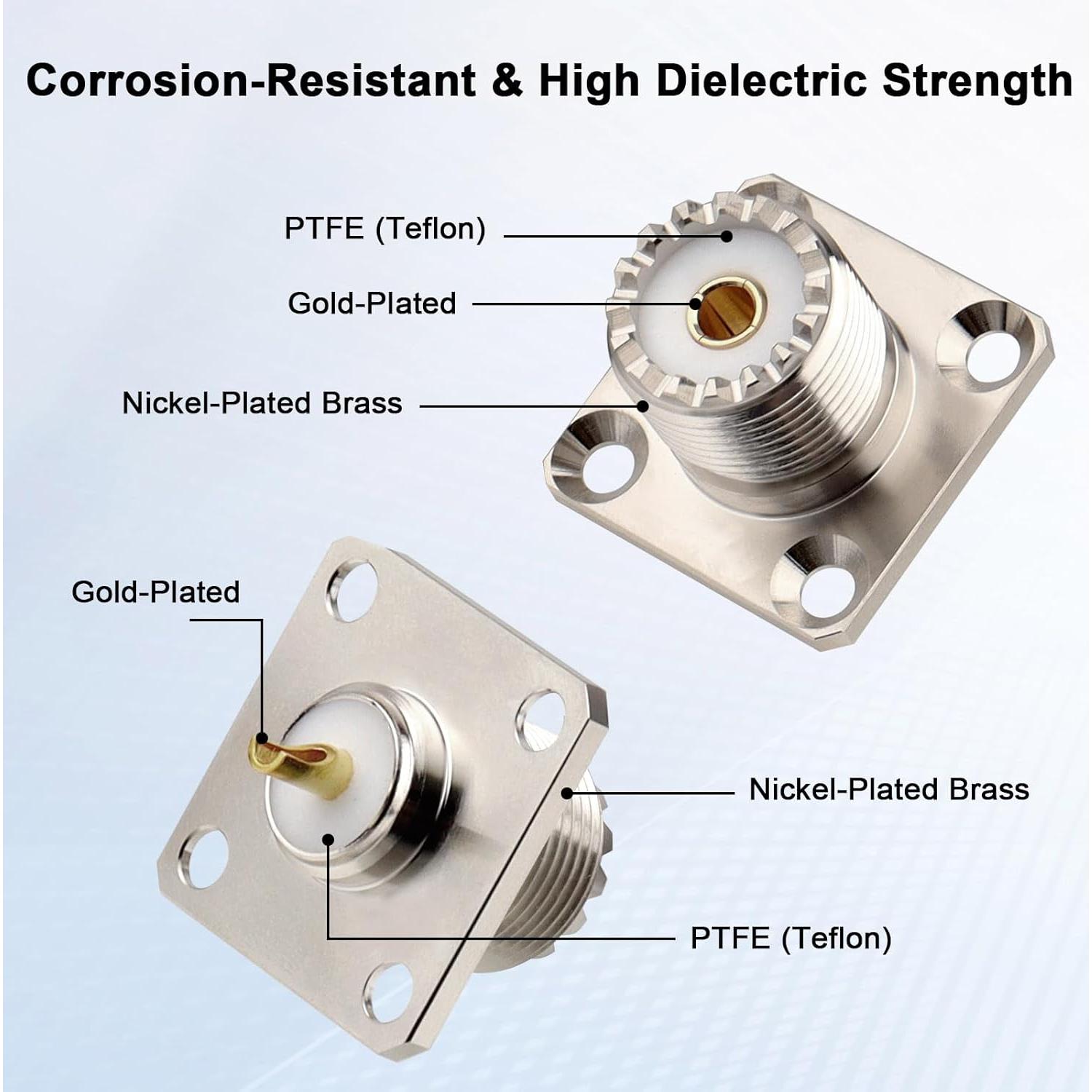 Conector UHF Femenino SO-239 XRDS-RF - Paquete de 3